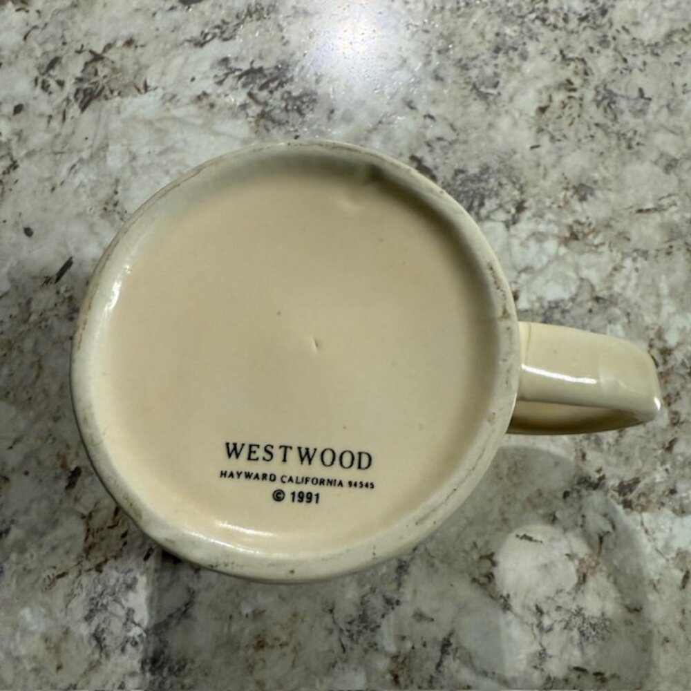 Vintage Kasper’s Monogram Coffee Chicago Mug Cup Yesterday Year Westwood 1991 - Picture 3 of 5